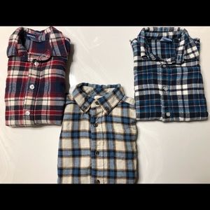 Boys Long Sleeved Flannel Shirt Lot (12-18 months)